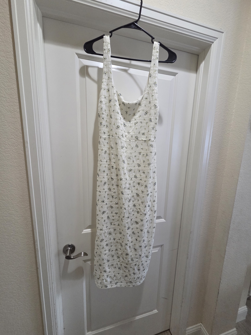Aeropostale Cream Floral Midi Slip Dress XL